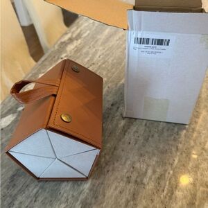 Brown and White Hexagonal Travel Sunglasses Case